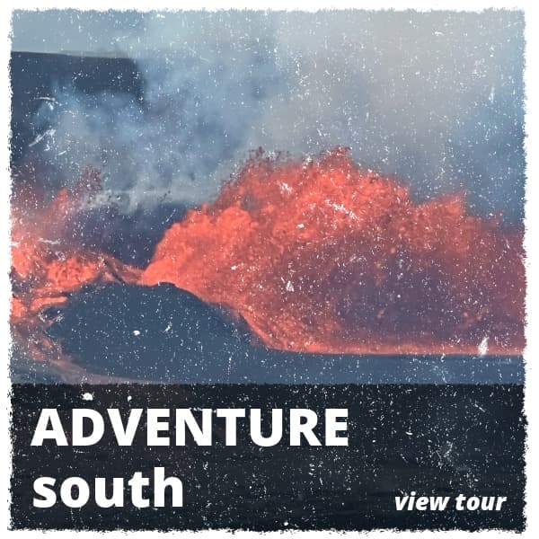 Lava flowing from an active eruption on the Big Island of Hawaii during a volcano tour